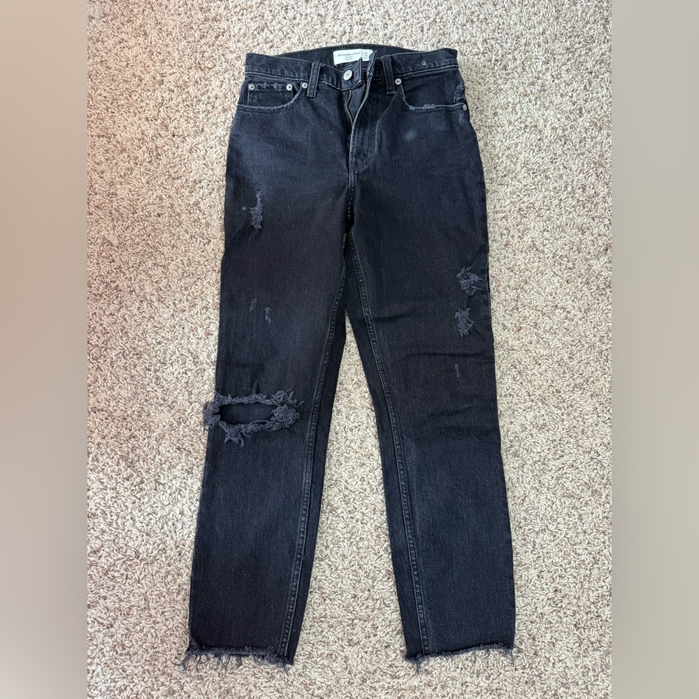 Abercrombie & Fitch Charcoal High Rise Jeans